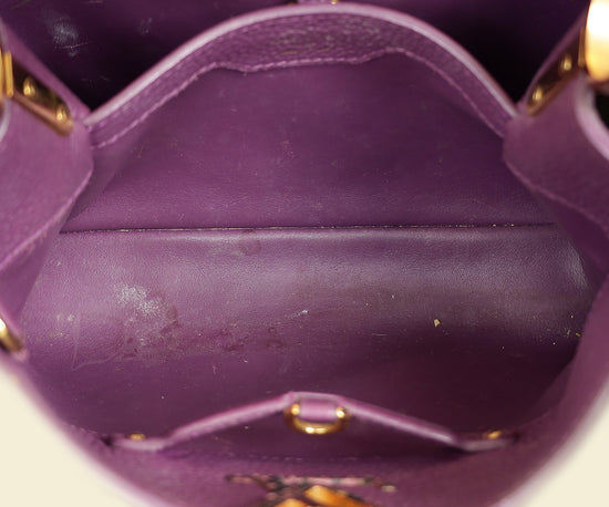 Louis Vuitton Violet Capucines w/Python Details BB Bag