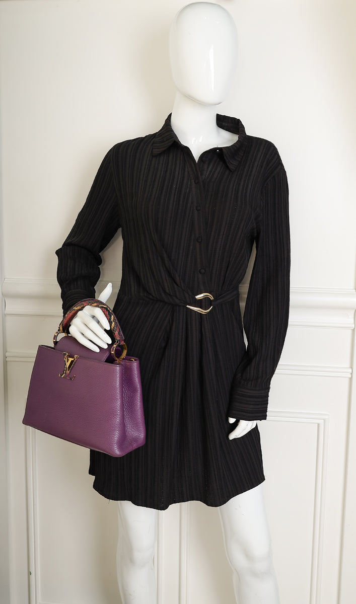 Louis Vuitton Violet Capucines w/Python Details BB Bag