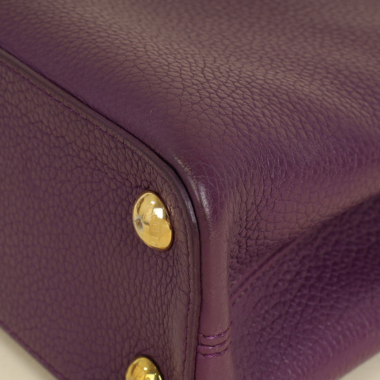 Louis Vuitton Violet Capucines w/Python Details BB Bag