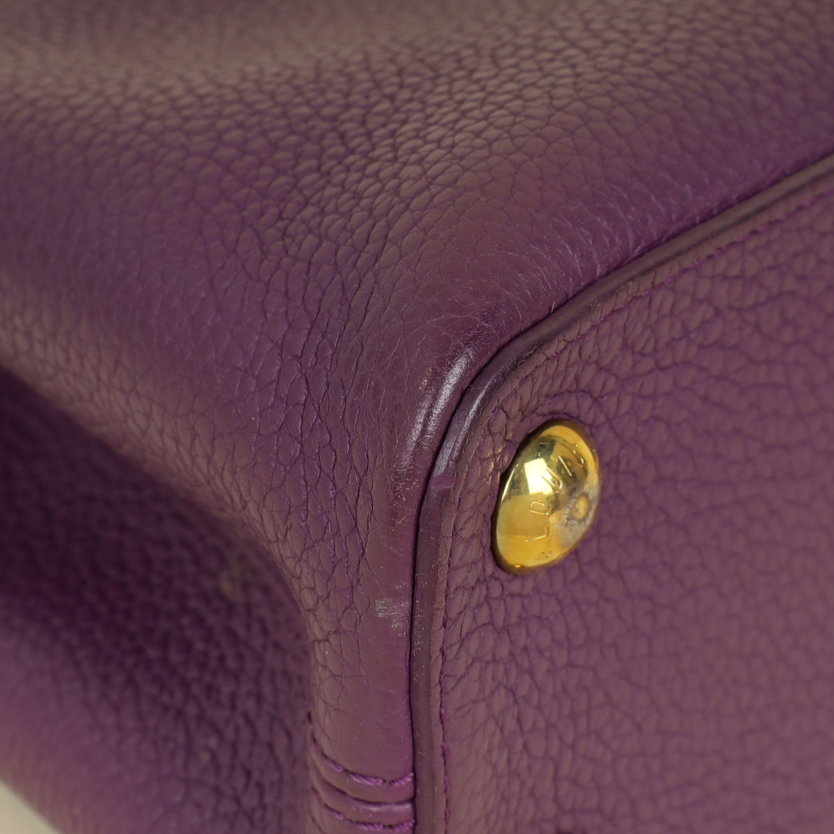 Louis Vuitton Violet Capucines w/Python Details BB Bag