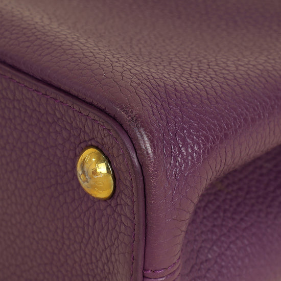 Louis Vuitton Violet Capucines w/Python Details BB Bag