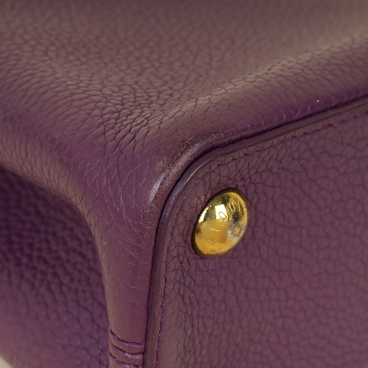 Louis Vuitton Violet Capucines w/Python Details BB Bag