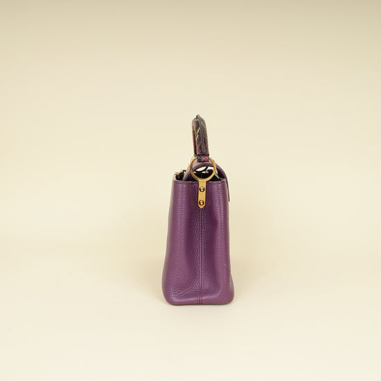 Louis Vuitton Violet Capucines w/Python Details BB Bag