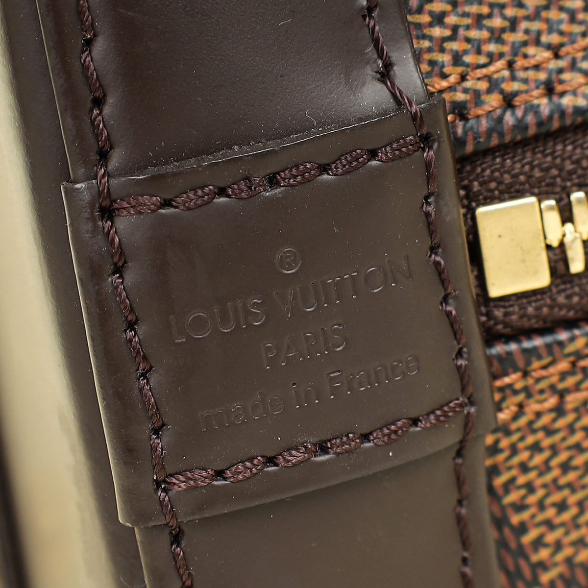 Louis Vuitton Damier Ebene Alma BB Braided Handle Bag