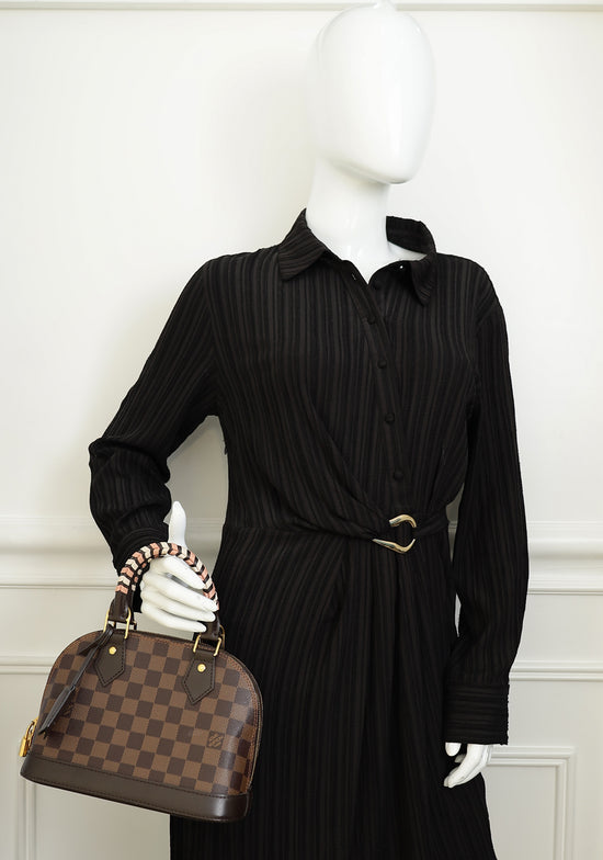 Louis Vuitton Damier Ebene Alma BB Braided Handle Bag