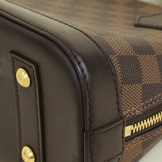 Louis Vuitton Damier Ebene Alma BB Braided Handle Bag
