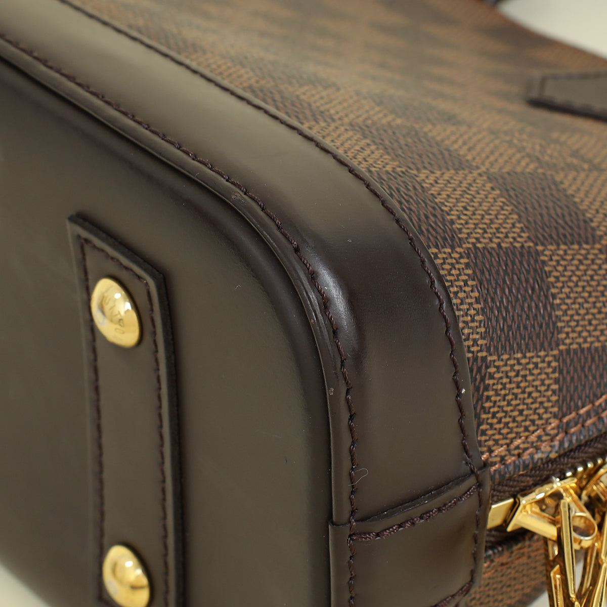 Louis Vuitton Damier Ebene Alma BB Braided Handle Bag