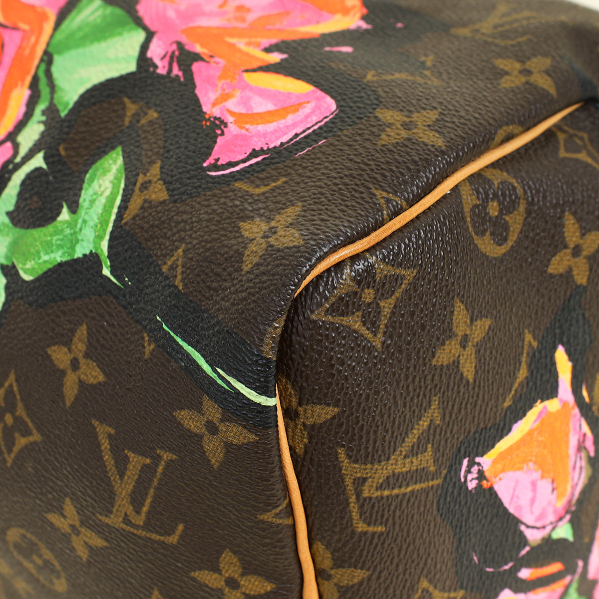 Louis Vuitton Brown Multicolor Ltd. Ed. Stephen Sprouse Roses