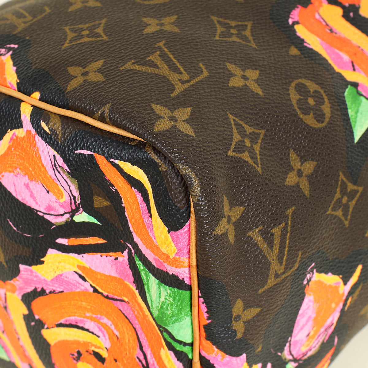 Louis Vuitton Brown Multicolor Ltd. Ed. Stephen Sprouse Roses
