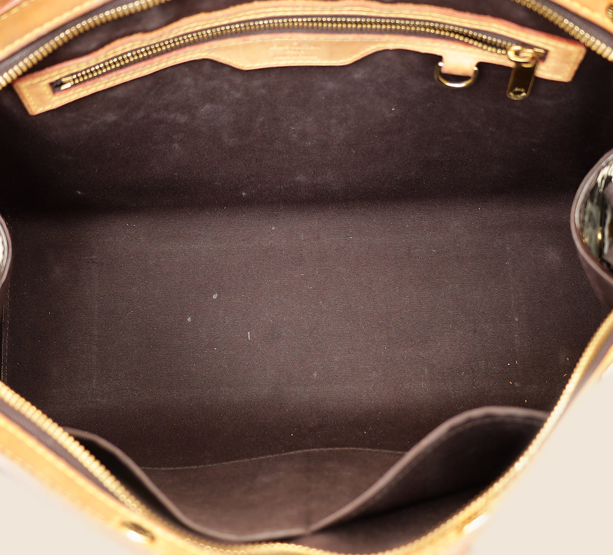 Louis Vuitton Amarante Monogram Vernis Brea MM Bag-Louis Vuitton-THE CLOSET