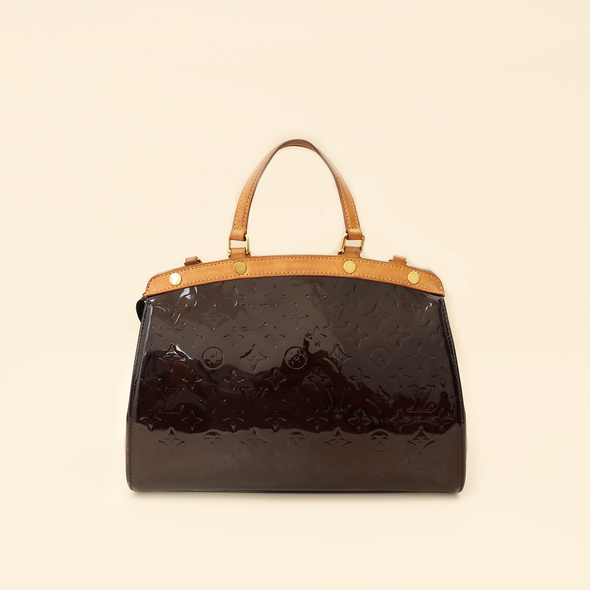 Louis Vuitton Amarante Monogram Vernis Brea MM Bag-Louis Vuitton-THE CLOSET