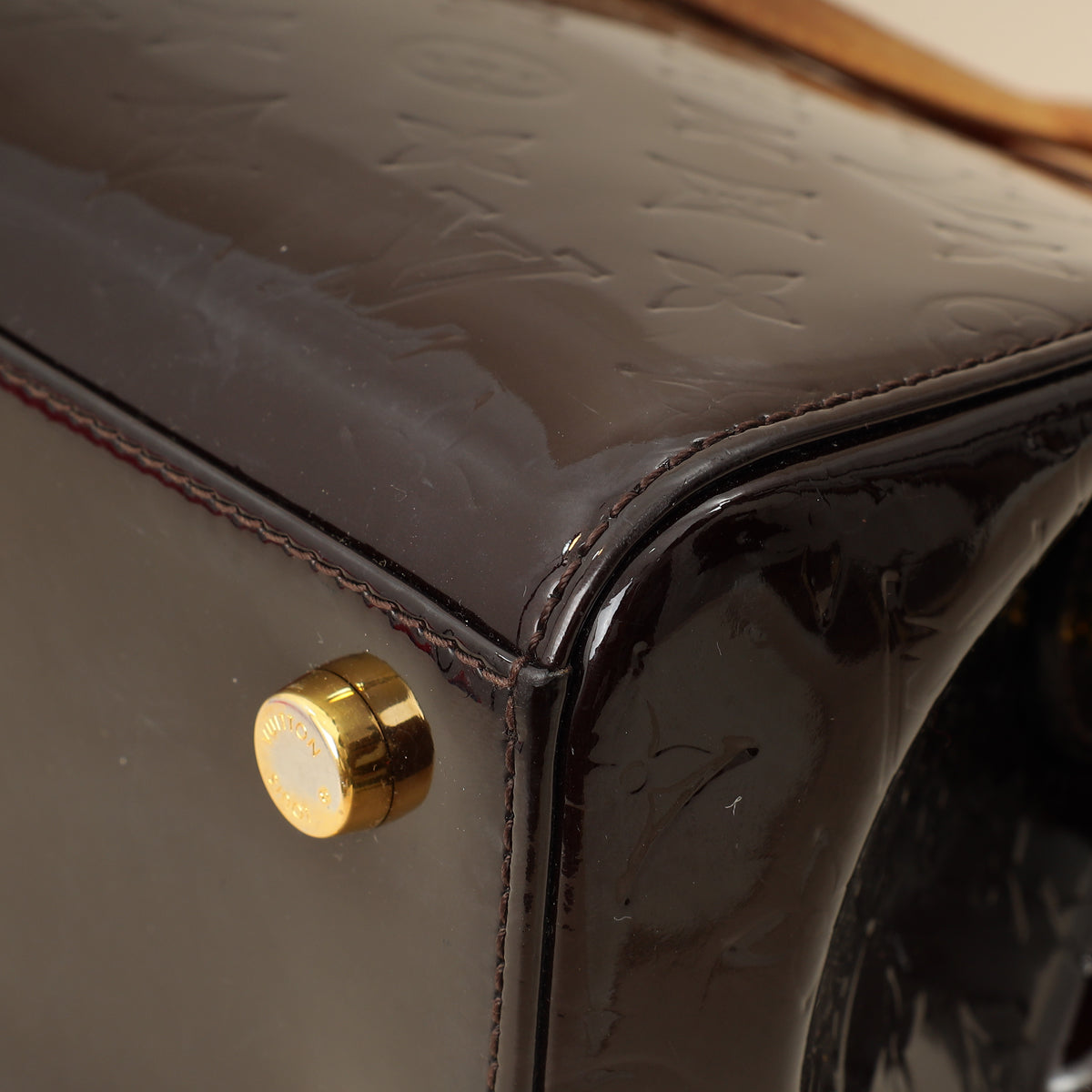 Louis Vuitton Amarante Monogram Vernis Brea MM Bag-Louis Vuitton-THE CLOSET