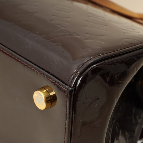 Louis Vuitton Amarante Monogram Vernis Brea MM Bag-Louis Vuitton-THE CLOSET