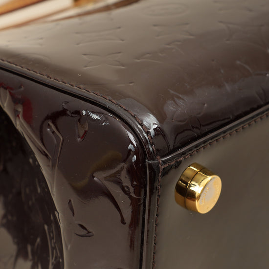 Louis Vuitton Amarante Monogram Vernis Brea MM Bag-Louis Vuitton-THE CLOSET