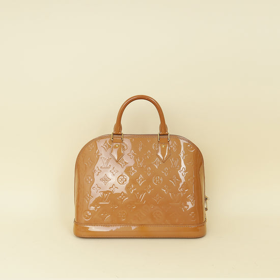 Louis Vuitton Noisette Monogram Vernis Alma PM Bag