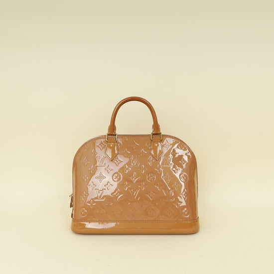 Louis Vuitton Noisette Monogram Vernis Alma PM Bag