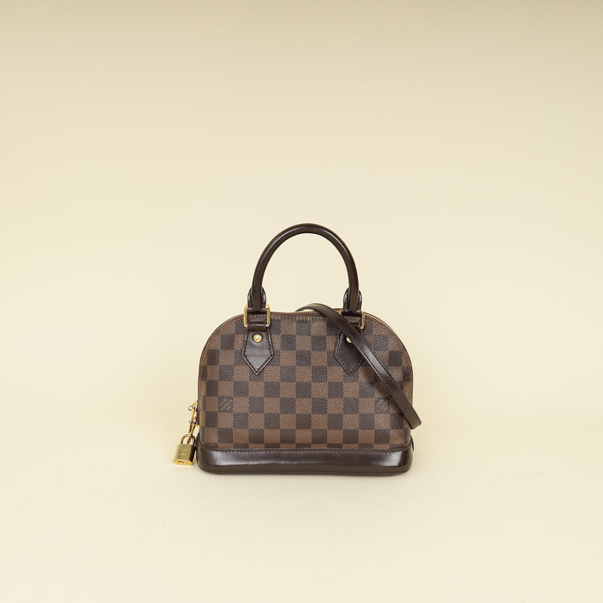 Louis Vuitton Damier Ebene Alma BB Bag W/ A.M Initials-Louis Vuitton-THE CLOSET