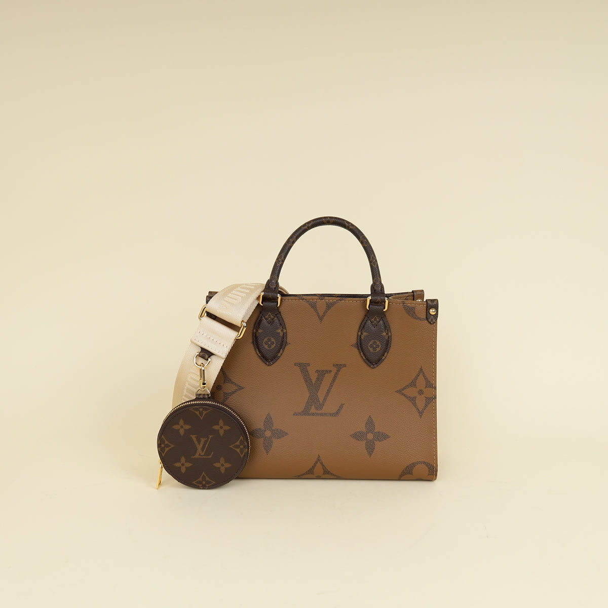 Louis Vuitton Brown Monogram Reverse Onthego PM Bag-Louis Vuitton-THE CLOSET
