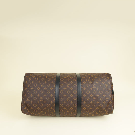 Louis Vuitton Bicolor Monogram Macassar Keepall Bandouliere 55 Bag