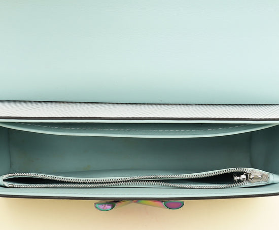 Louis Vuitton White Sky Holographice Twist MM Bag