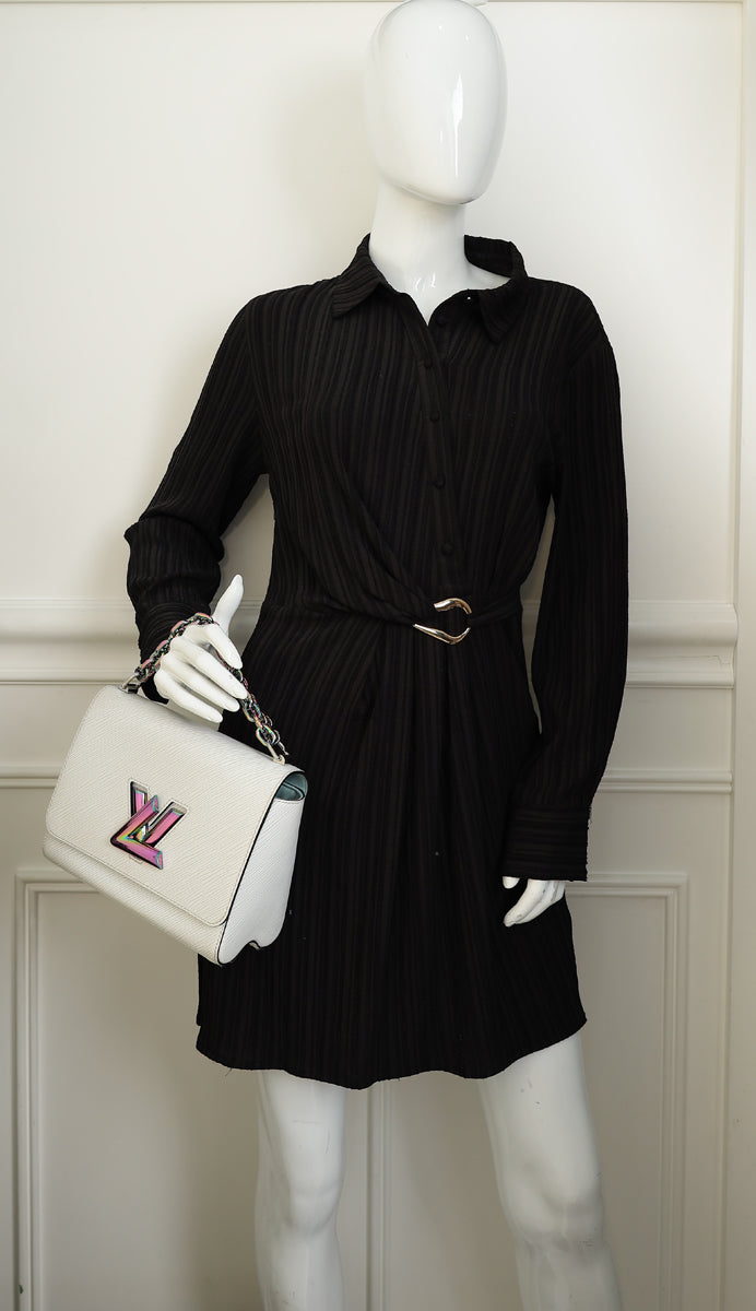 Louis Vuitton White Sky Holographice Twist MM Bag