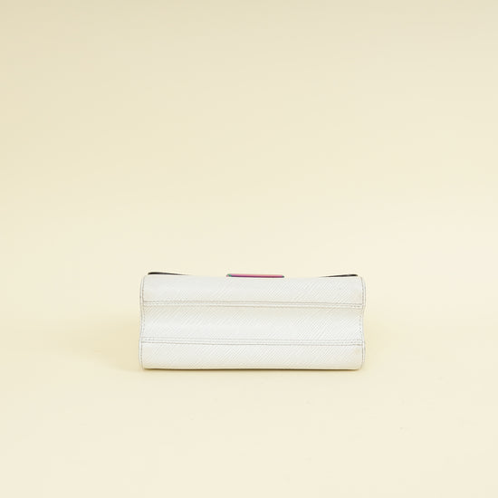 Louis Vuitton White Sky Holographice Twist MM Bag