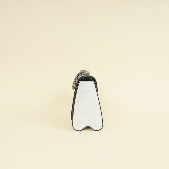 Louis Vuitton White Sky Holographice Twist MM Bag