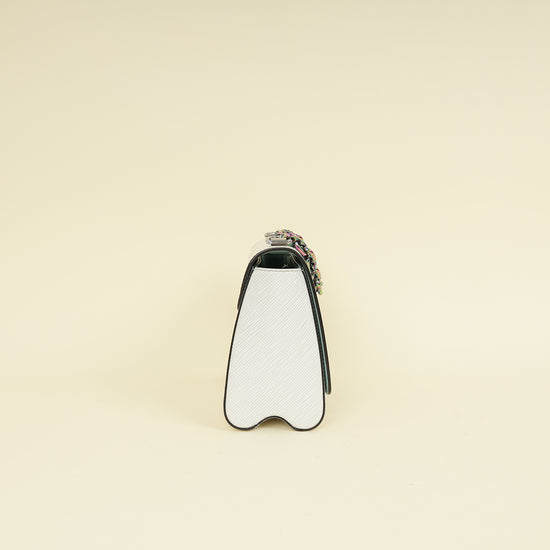 Louis Vuitton White Sky Holographice Twist MM Bag