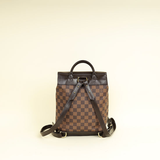 Louis Vuitton Bicolor Damier Ebene Soho Backpack Bag