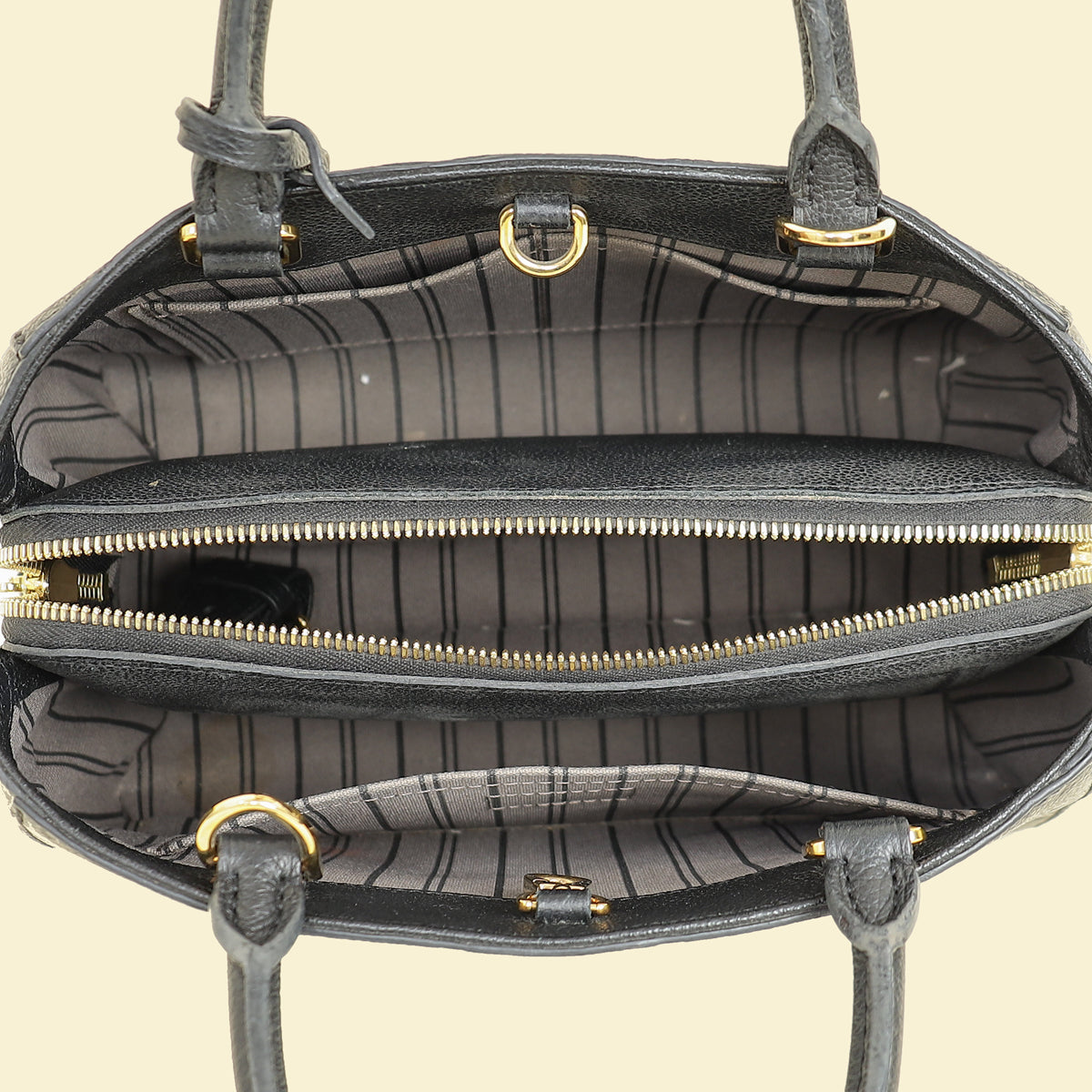 Louis Vuitton Black Monogram Empreinte Montaigne BB Bag