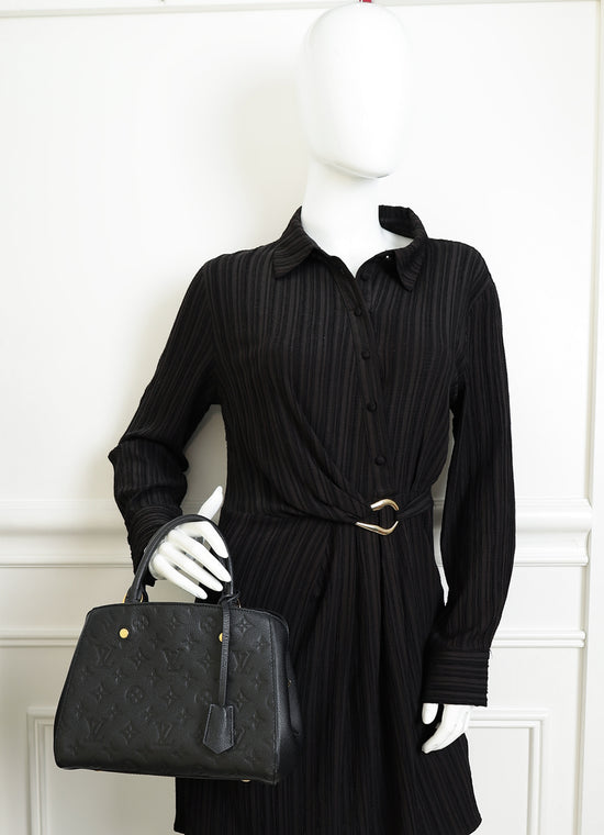 Louis Vuitton Black Monogram Empreinte Montaigne BB Bag
