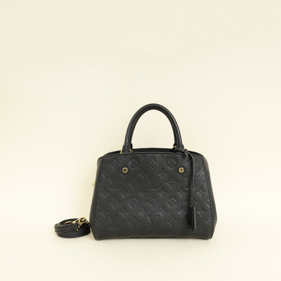 Louis Vuitton Black Monogram Empreinte Montaigne BB Bag