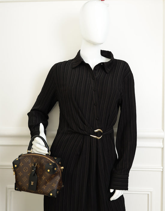 Louis Vuitton Monogram Black Petite Malle Souple Bag