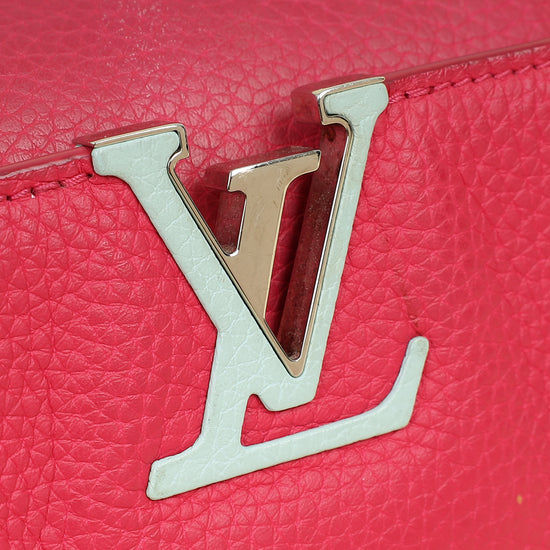 Louis Vuitton Dark Fuschia Capucines BB Resin Handle Bag