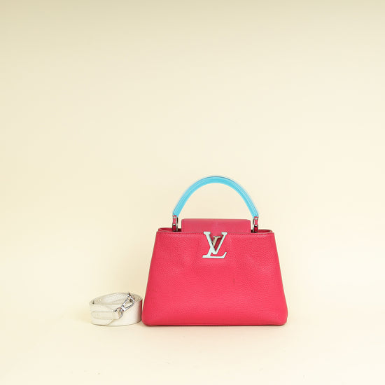 Louis Vuitton Dark Fuschia Capucines BB Resin Handle Bag