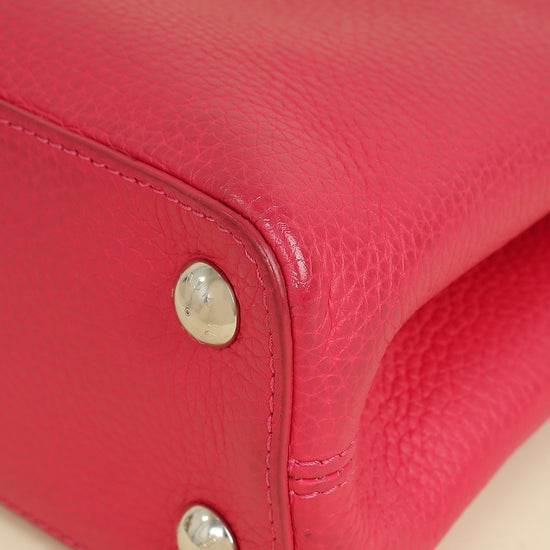 Louis Vuitton Dark Fuschia Capucines BB Resin Handle Bag