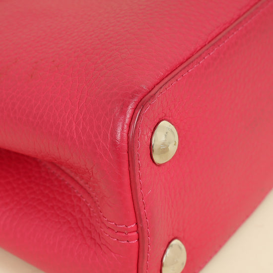 Louis Vuitton Dark Fuschia Capucines BB Resin Handle Bag