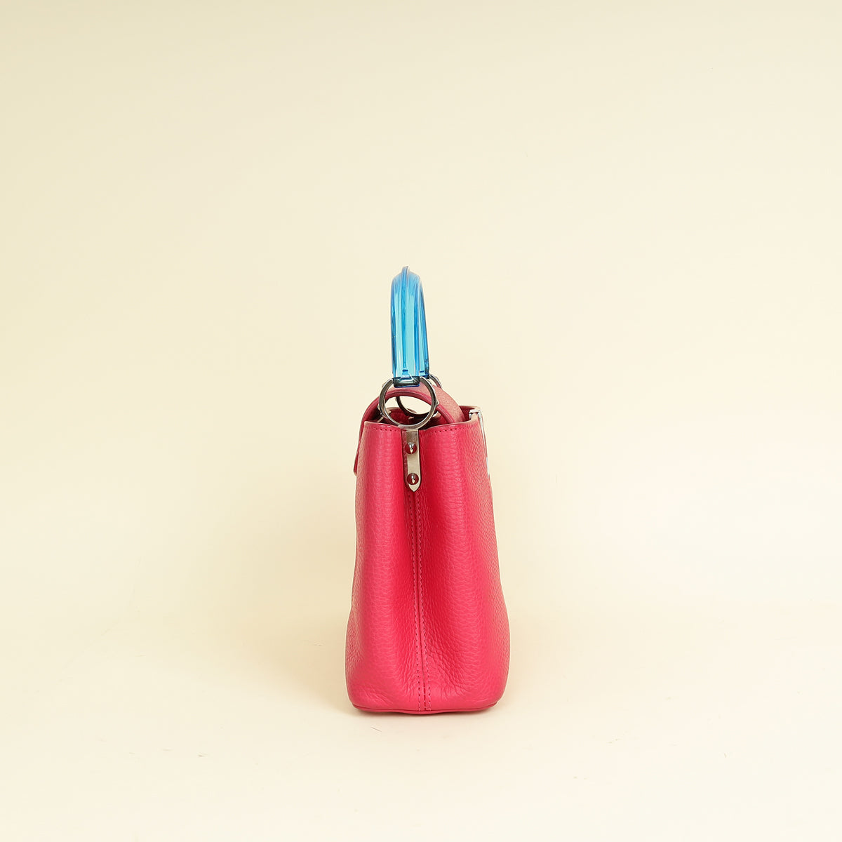 Louis Vuitton Dark Fuschia Capucines BB Resin Handle Bag