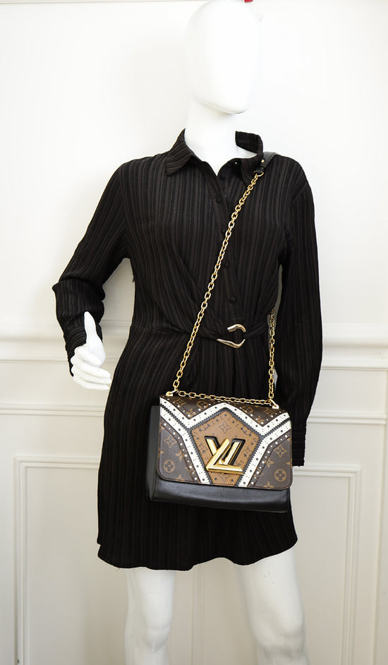 Louis Vuitton Veau Satin Monogram Twist MM Bag