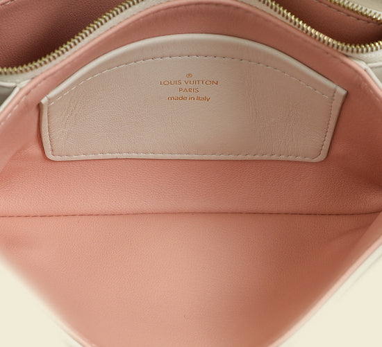 Louis Vuitton Creme Monogram-Embossed Pochette Coussin Bag