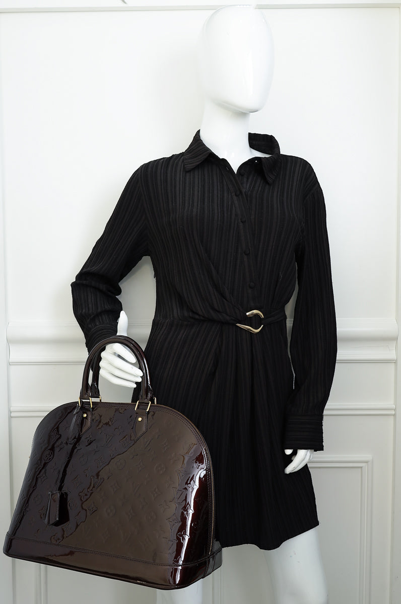 Louis Vuitton Amarante Monogram Vernis Alma GM Bag