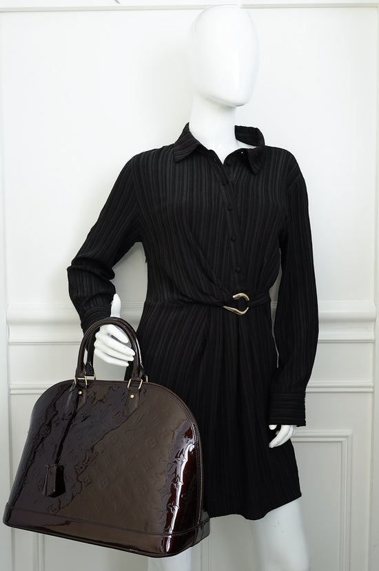 Louis Vuitton Amarante Monogram Vernis Alma GM Bag