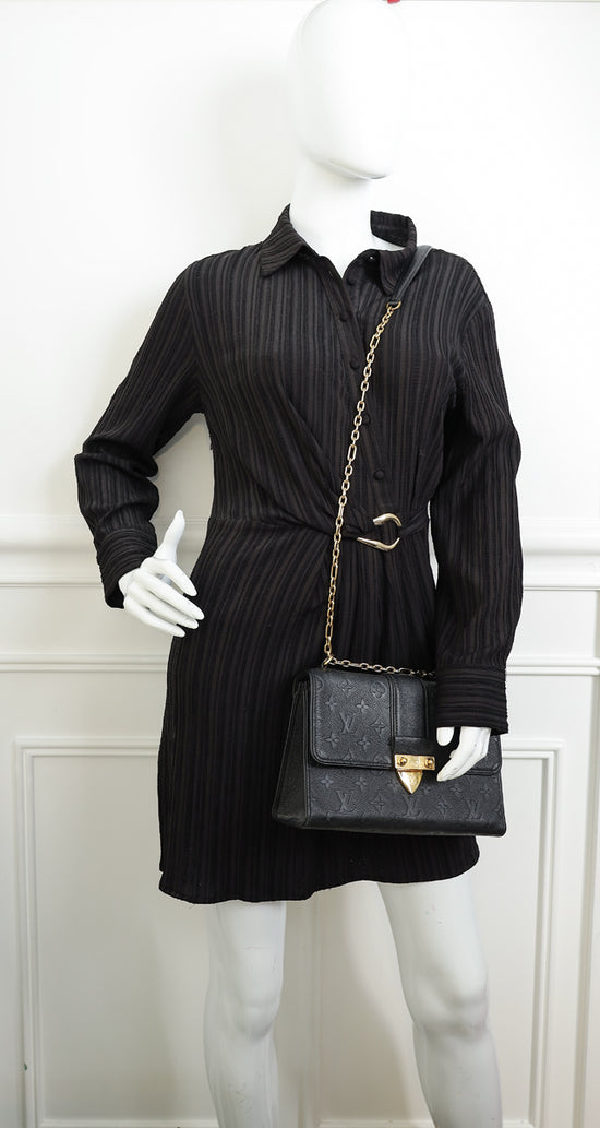 Louis Vuitton Black Monogram Empreinte Saint Sulpice BB Bag