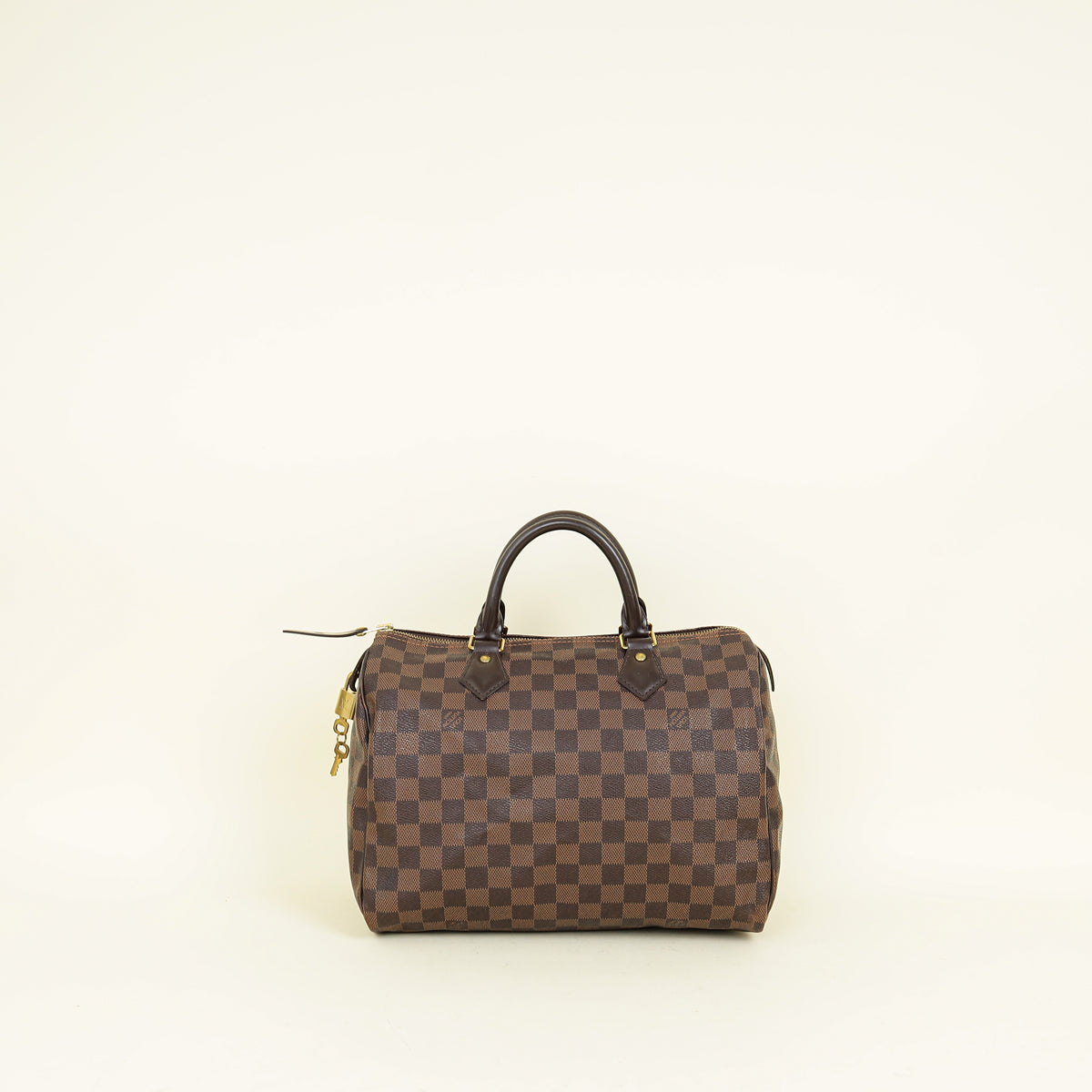 Louis Vuitton Brown Damier Speedy 30 Bag w/ Initials S.B.G.
