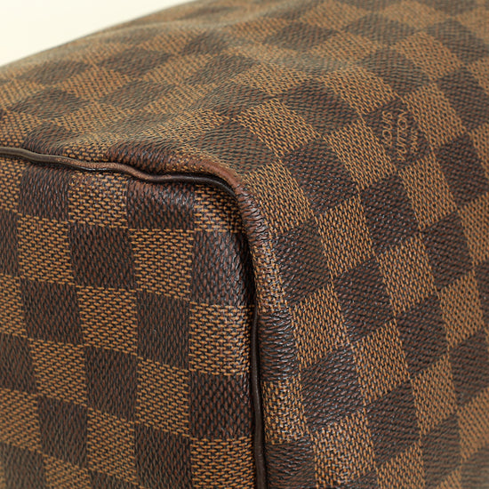 Louis Vuitton Brown Damier Speedy 30 Bag w/ Initials S.B.G.