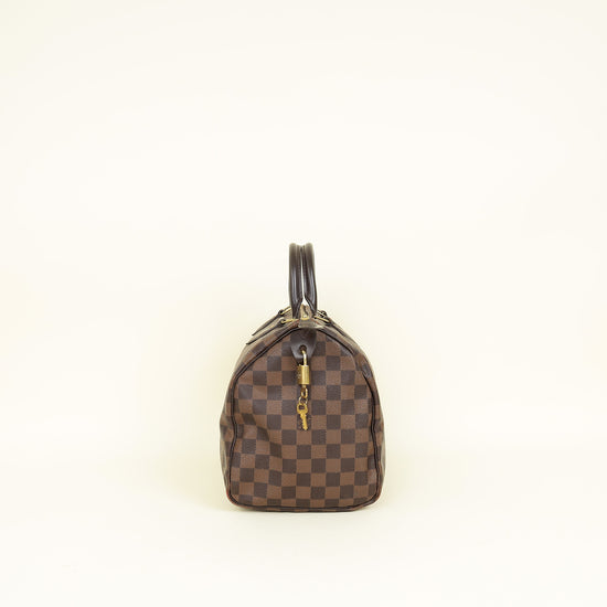 Louis Vuitton Brown Damier Speedy 30 Bag w/ Initials S.B.G.