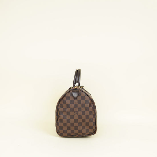 Louis Vuitton Brown Damier Speedy 30 Bag w/ Initials S.B.G.