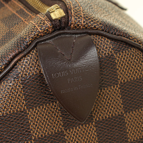 Louis Vuitton Brown Damier Speedy 30 Bag w/ Initials S.B.G.