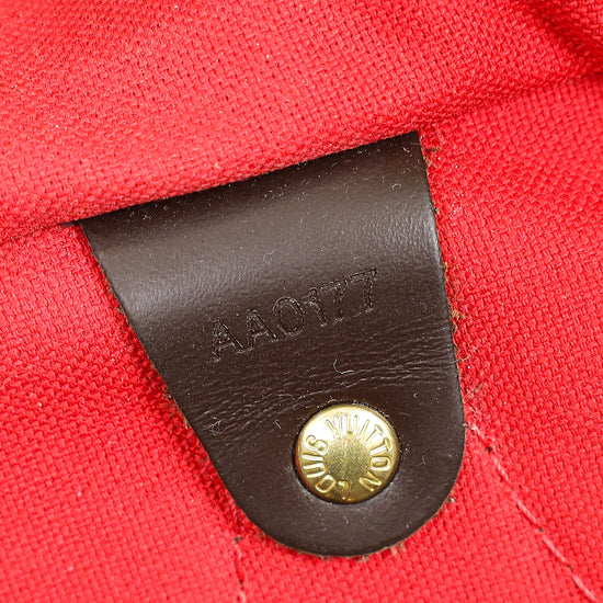 Louis Vuitton Brown Damier Speedy 30 Bag w/ Initials S.B.G.