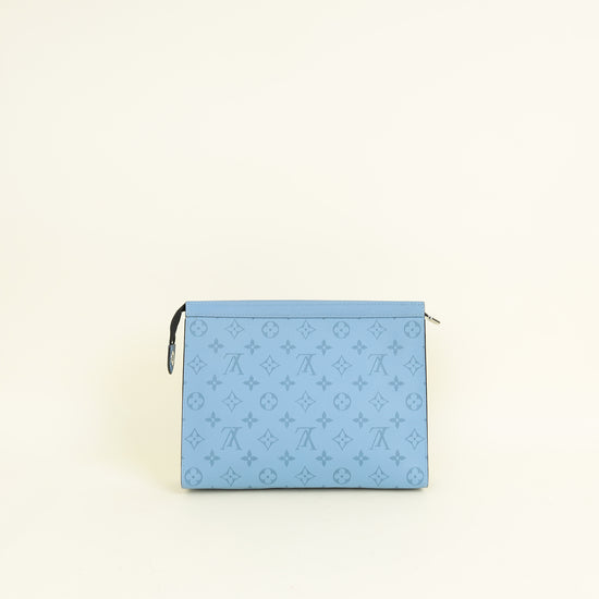 Louis Vuitton Sky Blue Taigarama Pochette Voyage MM